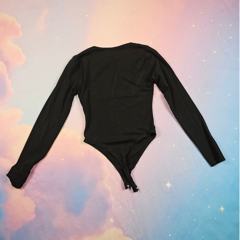 Boohoo Bodysuit Set Women Black White Long Sleeve Crewneck Excellent Layering - Picture 3 of 8
